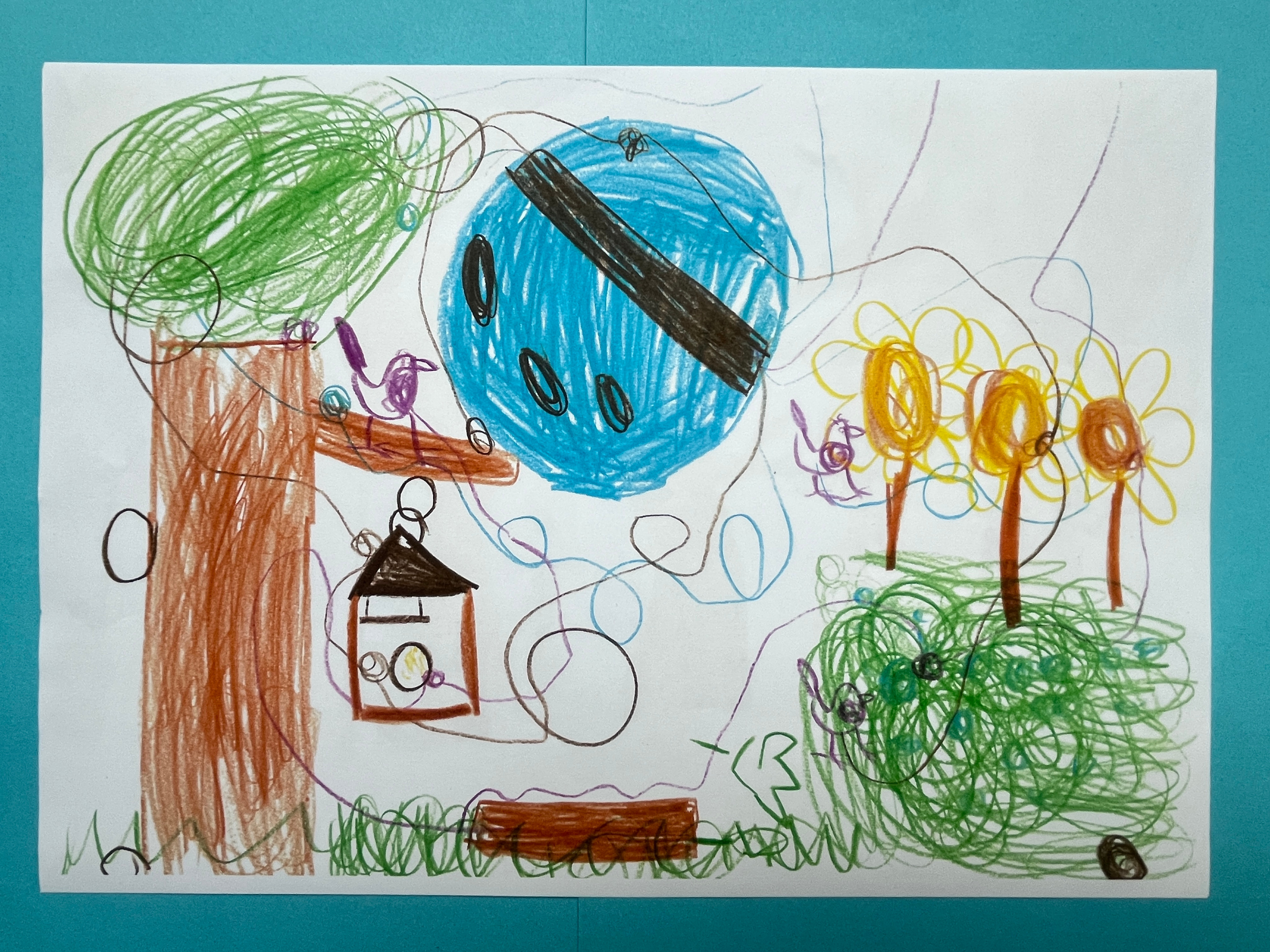 Zeichnung Vogelhäuschen