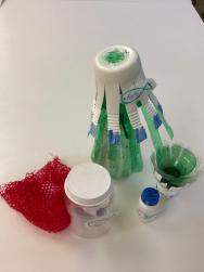 Unterwasserwelt, inklusive Flaschenpost