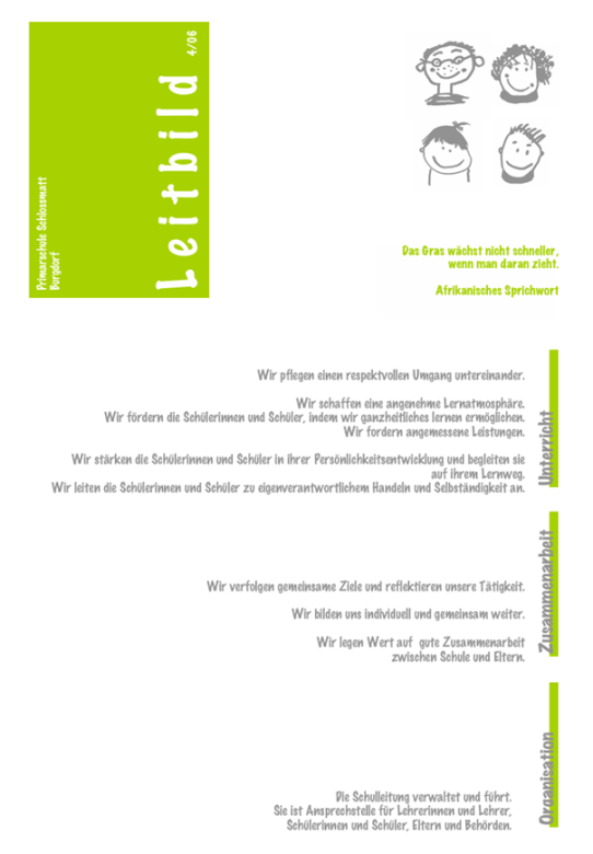 Leitbild Schule Schlossmatt