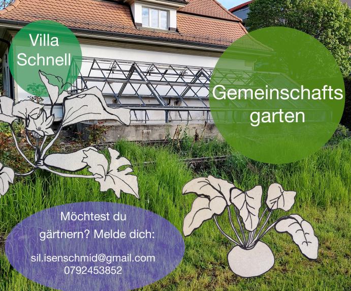 Flyer Gemeinschaftsgarten Villa Schnell