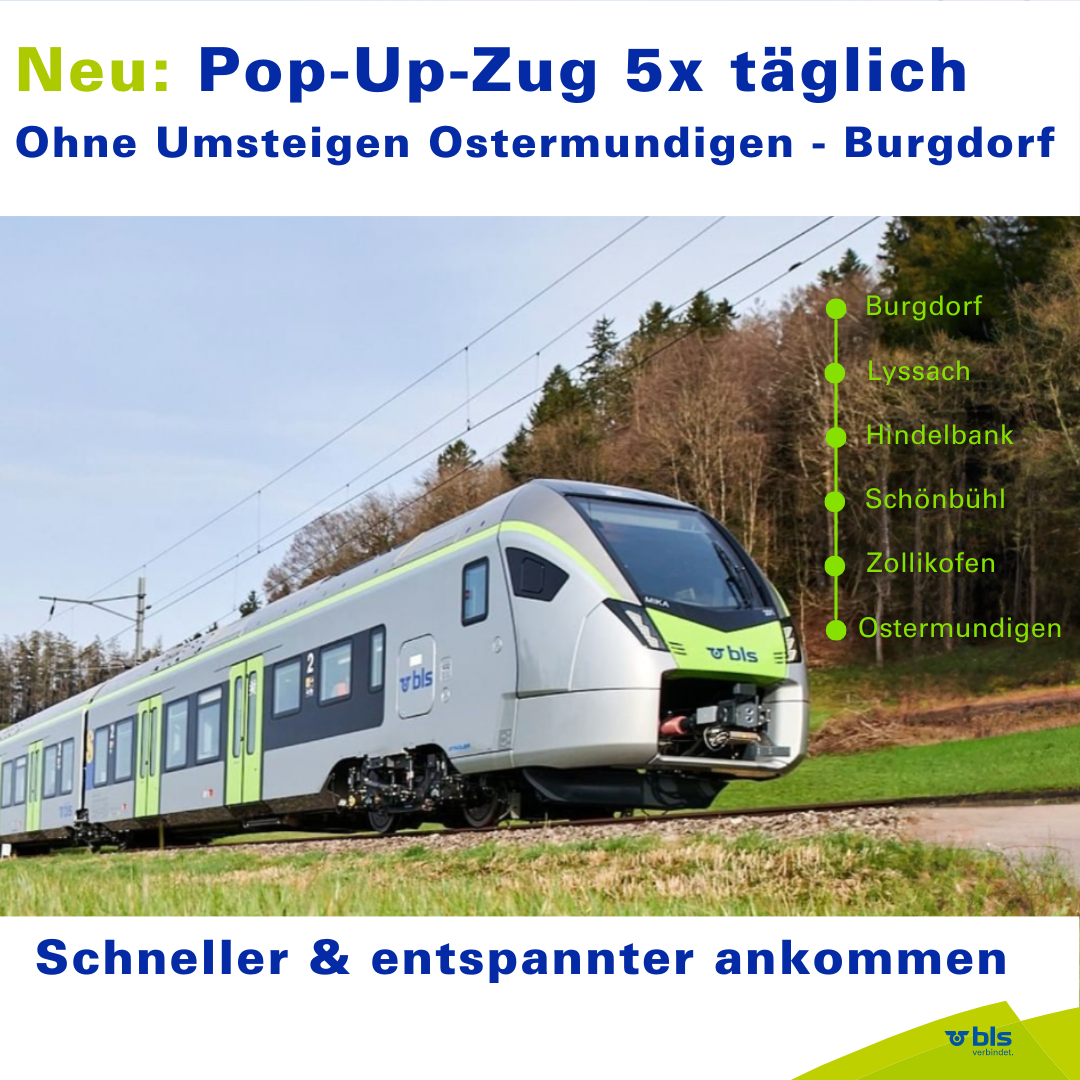 Pop-Up-Zug Ostermundigen Burgdorf