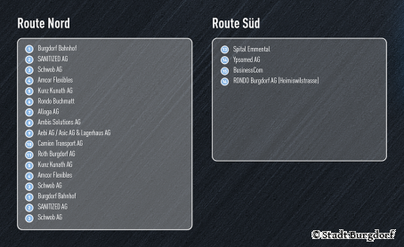 Busroute Nord und Süd 2026