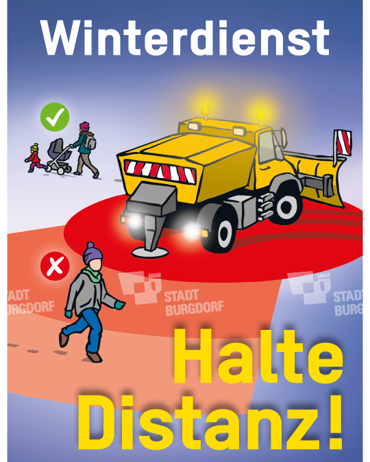 Winterdienst - Halte Distanz!