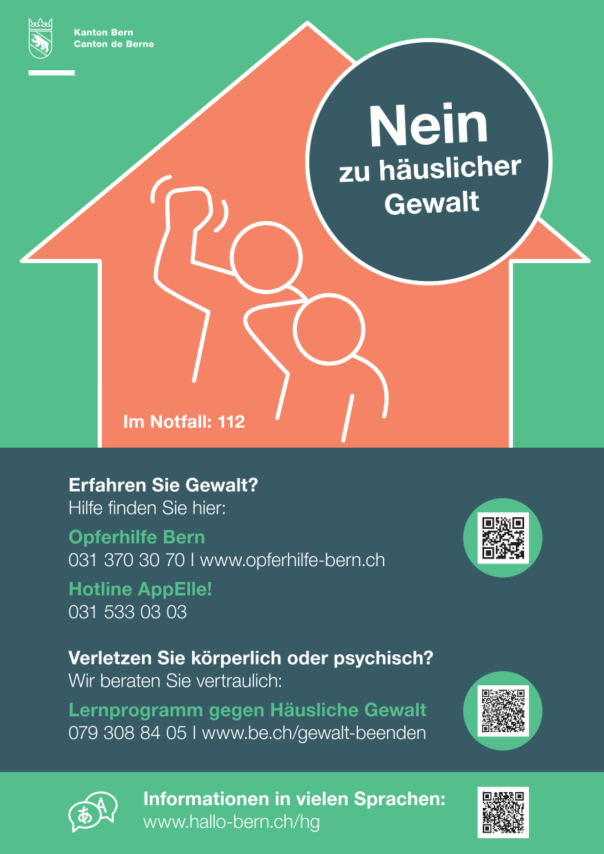 Kanton und Gemeinden sagen gemeinsam «Nein zu häuslicher Gewalt»