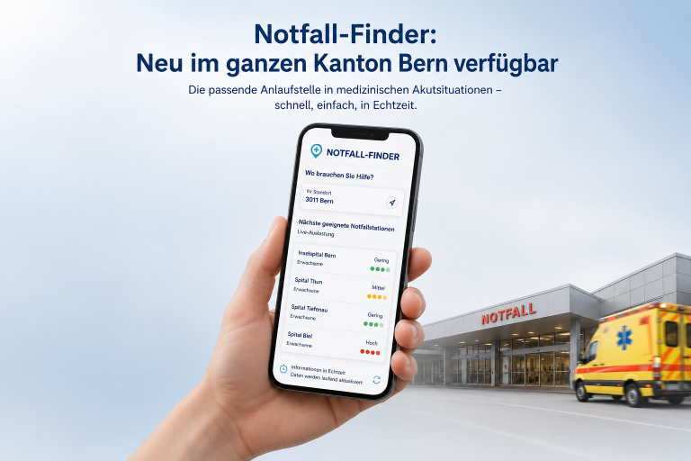 Notfall-Finder: Neu im ganzen Kanton Bern verfügbar